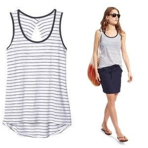Athleta Striped Newport Linen Tank